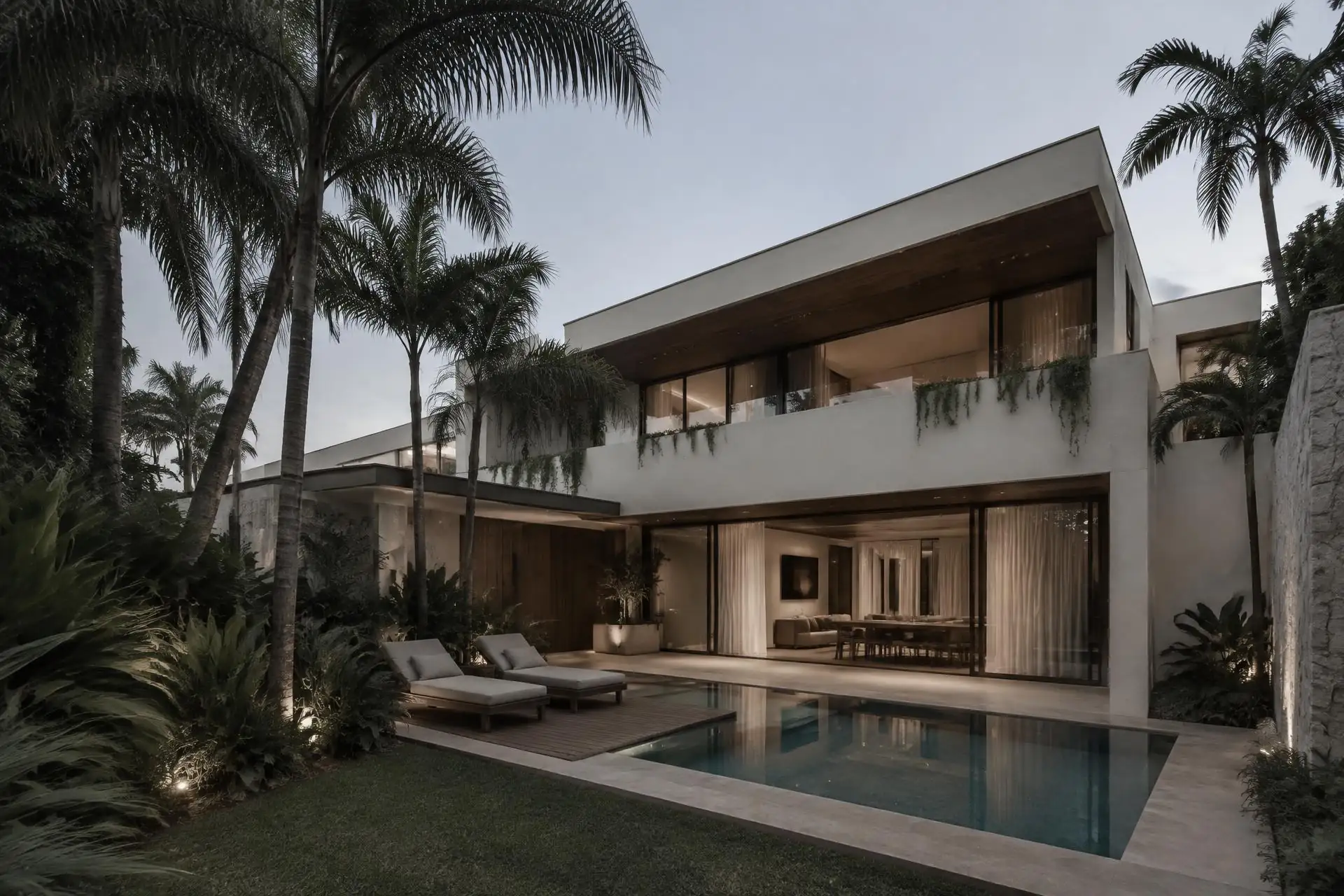Renovated coastal home on the Gold Coast at dusk — KG Coastal Builders home renovations and extensions